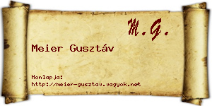 Meier Gusztáv névjegykártya