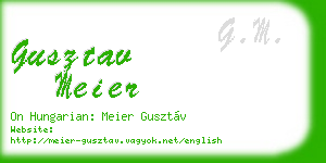 gusztav meier business card